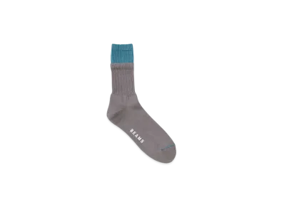 BEAMS Faux Layered Socks "Gray"