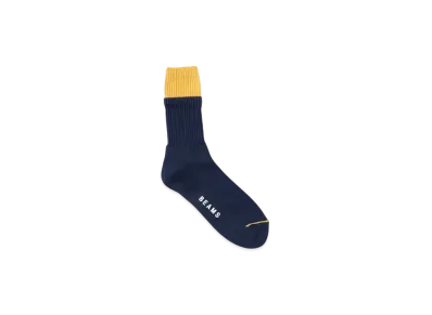 BEAMS Faux Layered Socks "Navy"