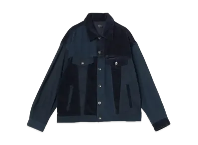 BEAMS Crazy Design Trucker Jacket "Navy"
