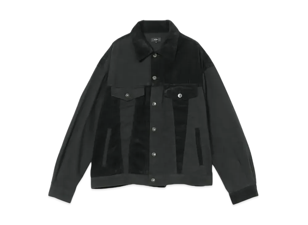 BEAMS Crazy Design Trucker Jacket "Black"