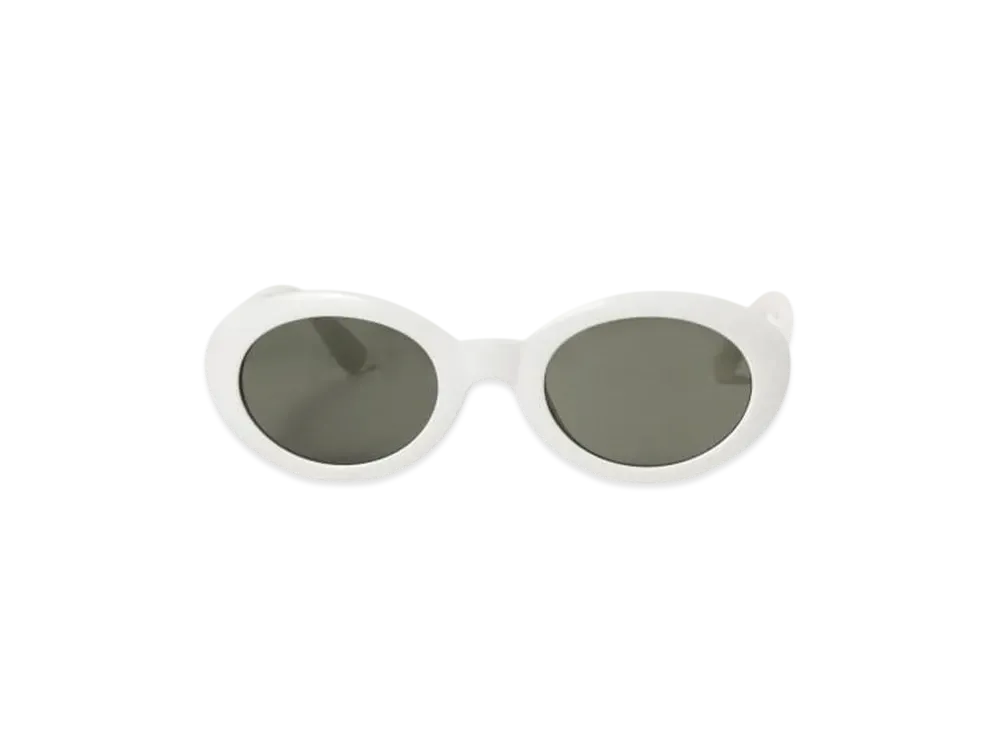 BEAMS Ken Oval Sunglasses "White"