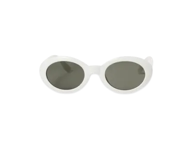 BEAMS Ken Oval Sunglasses "White"
