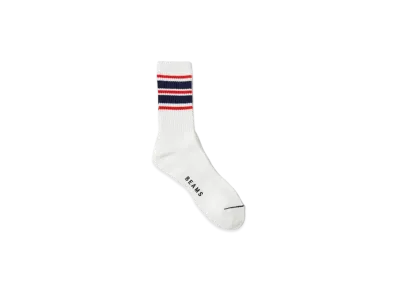 BEAMS Color Line Socks "White"