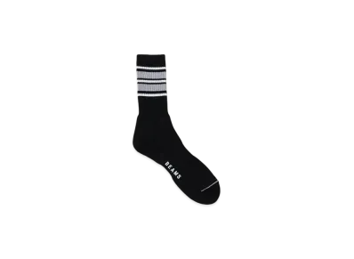 BEAMS Color Line Socks "Black"