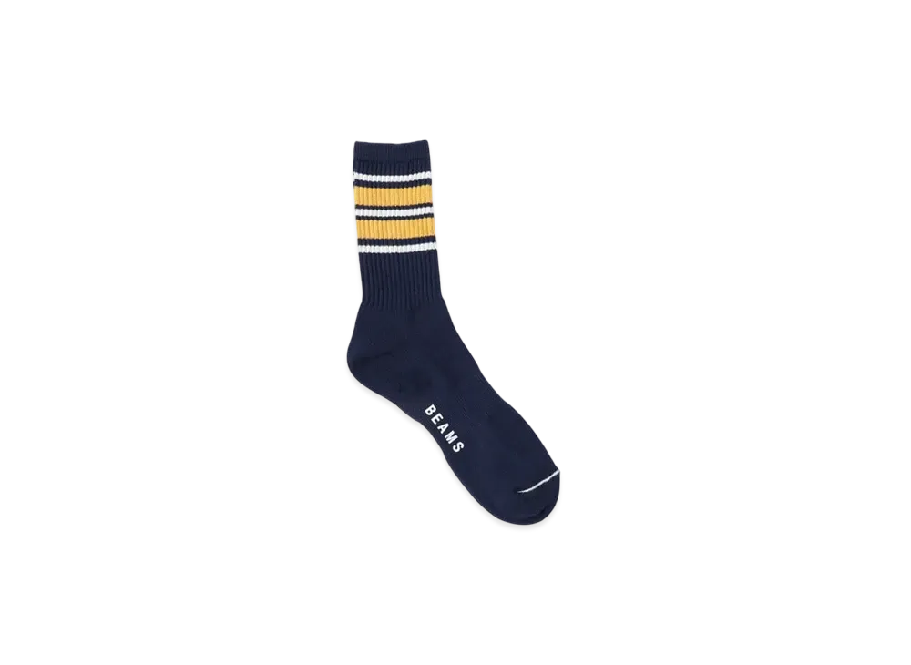 BEAMS Color Line Socks "Navy"