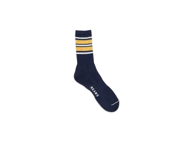 BEAMS Color Line Socks "Navy"