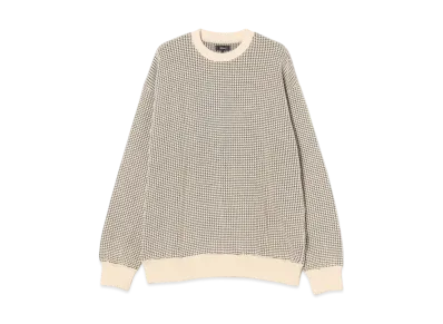 BEAMS Heavyweight Waffle Tee "Beige"