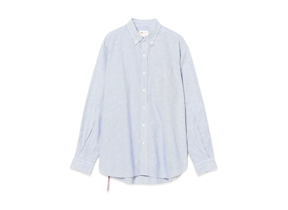 BEAMS Basic Loose Button Down Shirt "Blue"