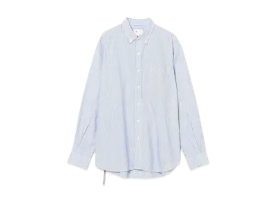 BEAMS Basic Loose Button Down Shirt "Blue"