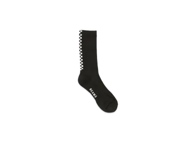 BEAMS Check Line Socks "Black"