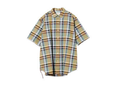 BEAMS Madras Check Mini Regular Shirt "Orange"