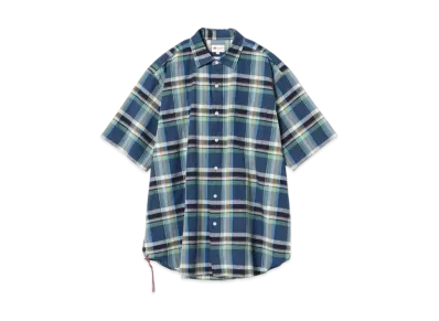 BEAMS Madras Check Mini Regular Shirt "Blue"