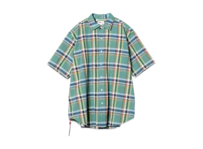 BEAMS Madras Check Mini Regular Shirt "Green"