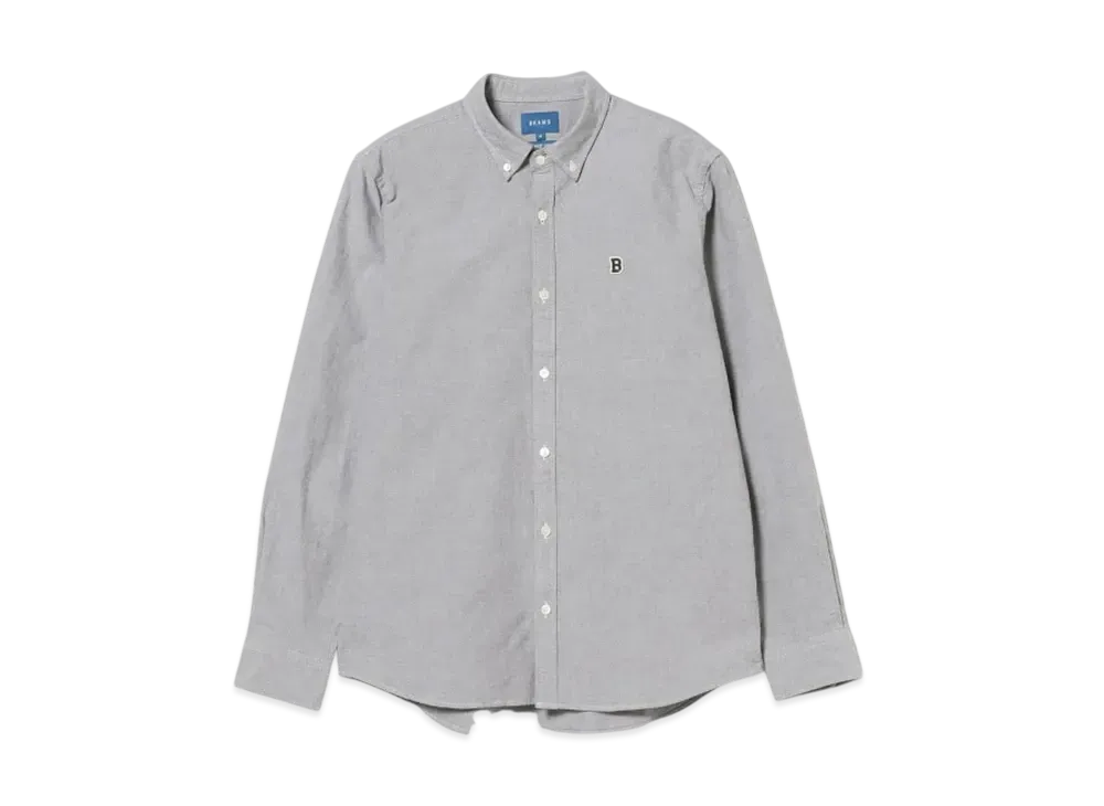 BEAMS Stretch Oxford One Point Button Down Shirt "Black"