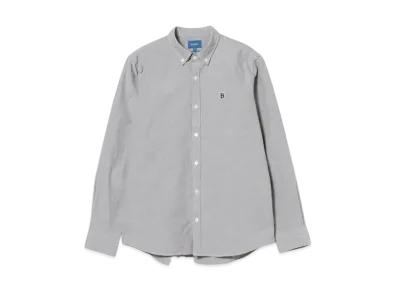 BEAMS Stretch Oxford One Point Button Down Shirt "Black"