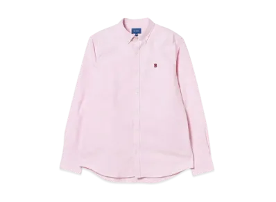 BEAMS Stretch Oxford One Point Button Down Shirt "Pink"