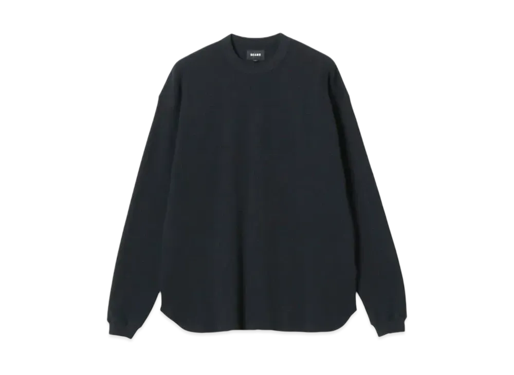 BEAMS Loose Crew Neck Thermal "Black"