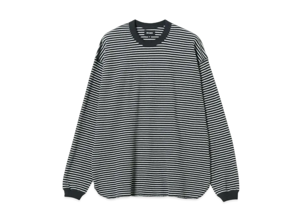 BEAMS Loose Crew Neck Thermal "Border"