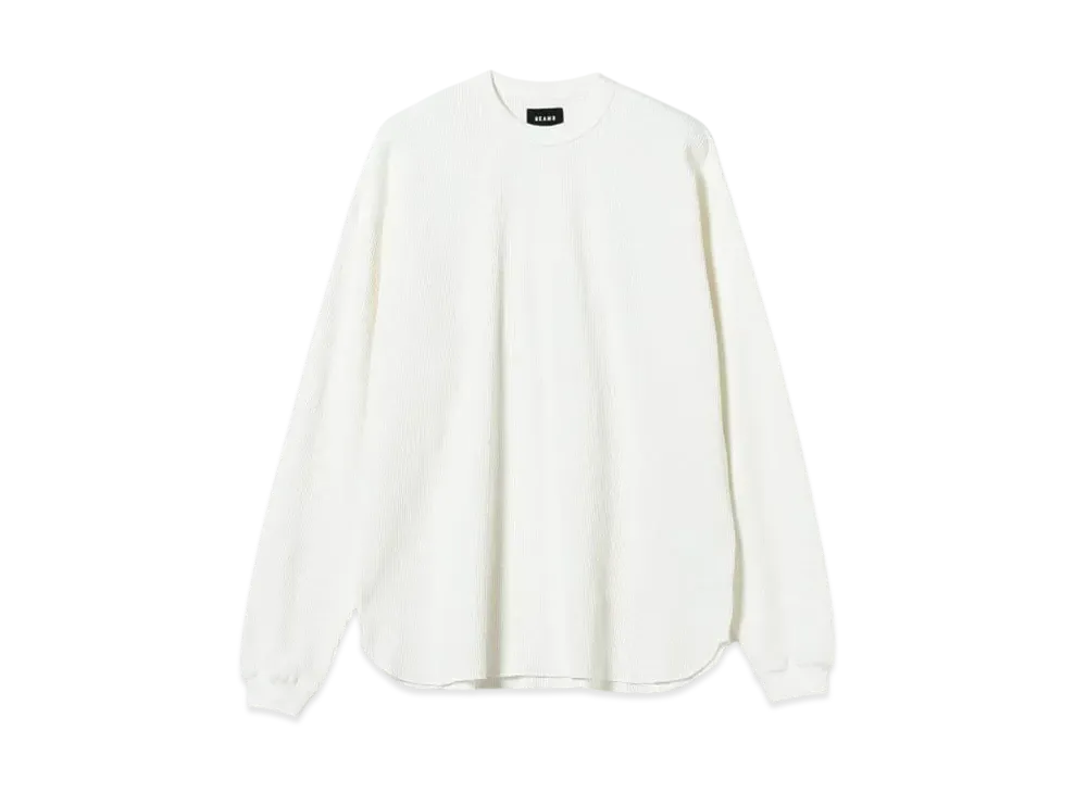BEAMS Loose Crew Neck Thermal "White"