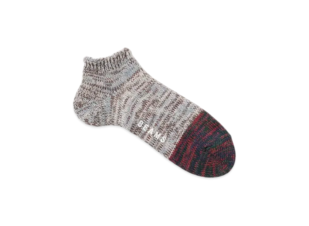 BEAMS Mixed Ankle Socks "White"