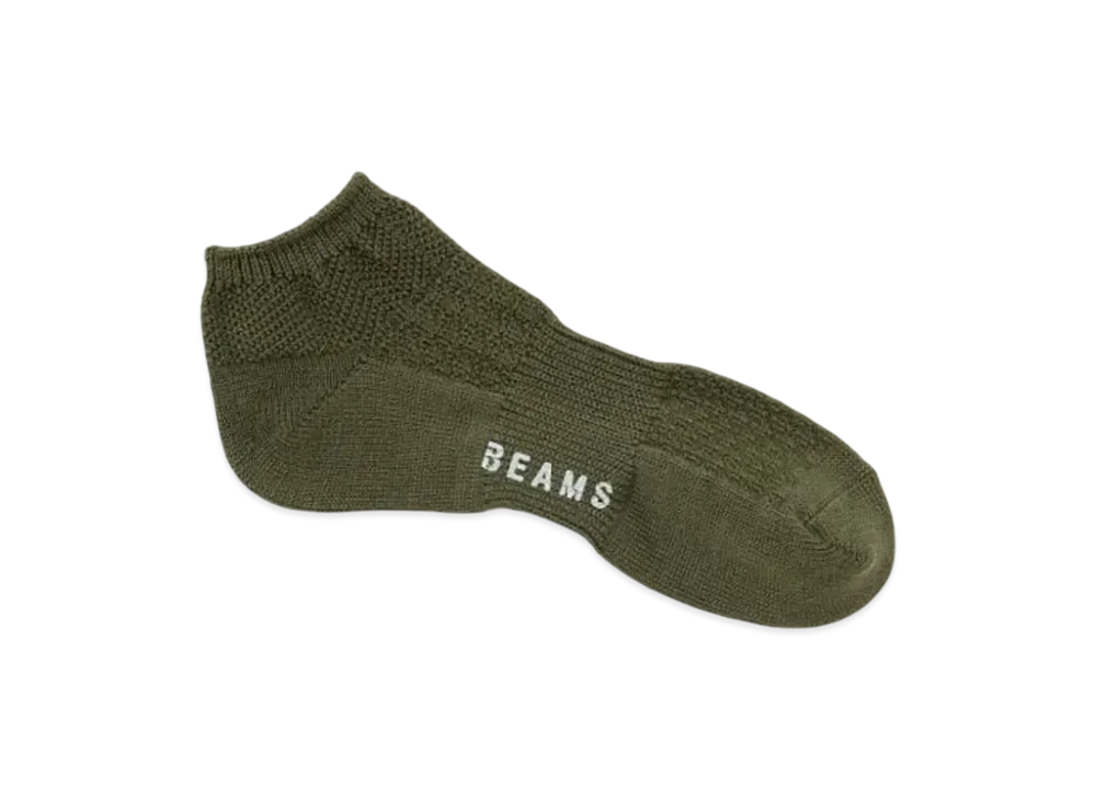 BEAMS Combination Ankle Socks "Olive"