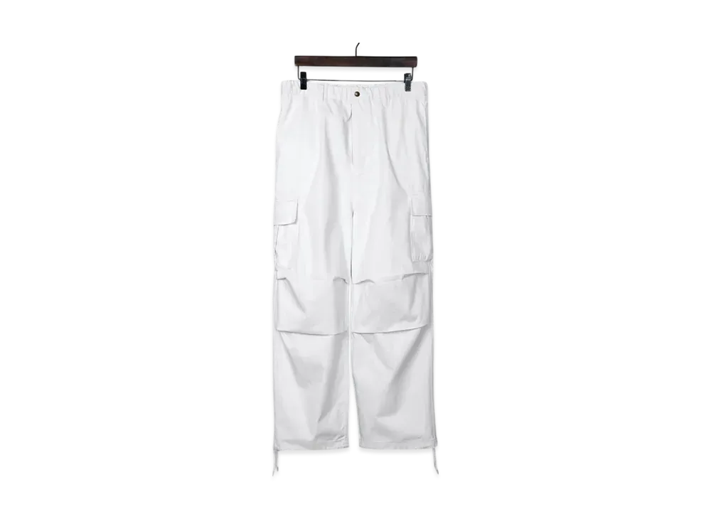 BEN DAVIS Loose Silhouette Colored Snow Pants (With Cargo Pockets) "White"