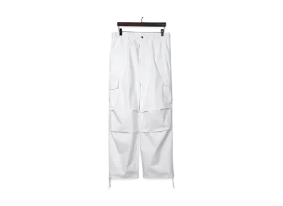 BEN DAVIS Loose Silhouette Colored Snow Pants (With Cargo Pockets) "White"
