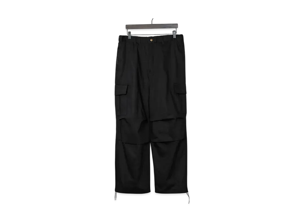 BEN DAVIS Loose Silhouette Colored Snow Pants (With Cargo Pockets) "Black"