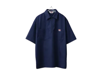 BEN DAVIS Half Zip Shirt "Navy"