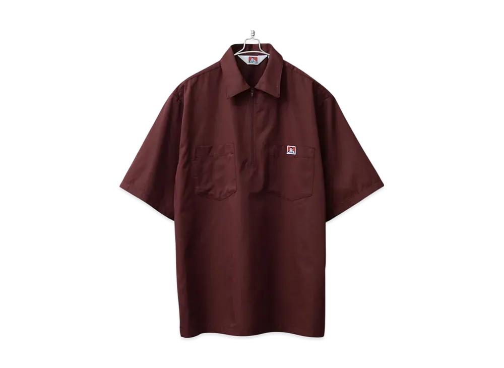 BEN DAVIS Half Zip Shirt "Wine"