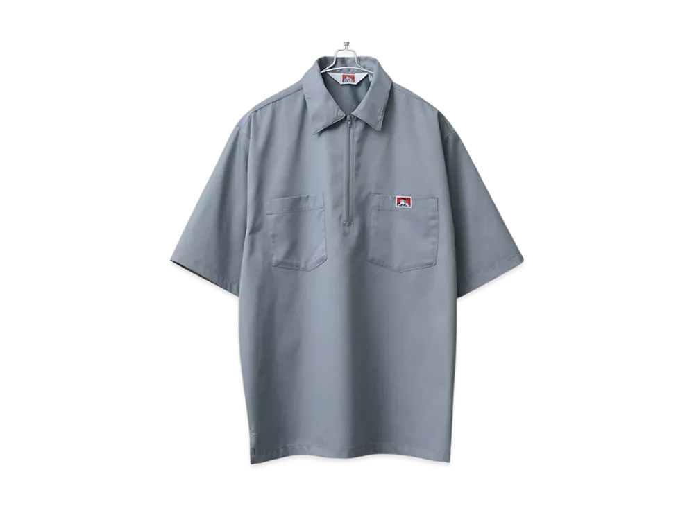 BEN DAVIS Half Zip Shirt "L.Gray"