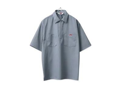BEN DAVIS Half Zip Shirt "L.Gray"