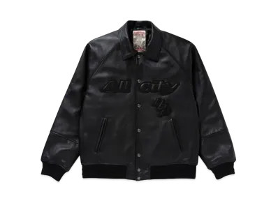 BlackEyePatch x AVIREX "ALL CITY VARSITY JACKET" "Black"