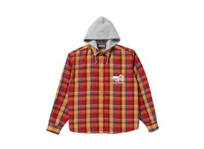 BlackEyePatch HOODED FLANNEL SHIRT "Maroon/Amber"