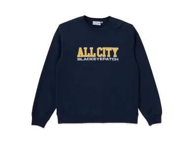 BlackEyePatch ALL CITY CREW SWEAT "Navy"