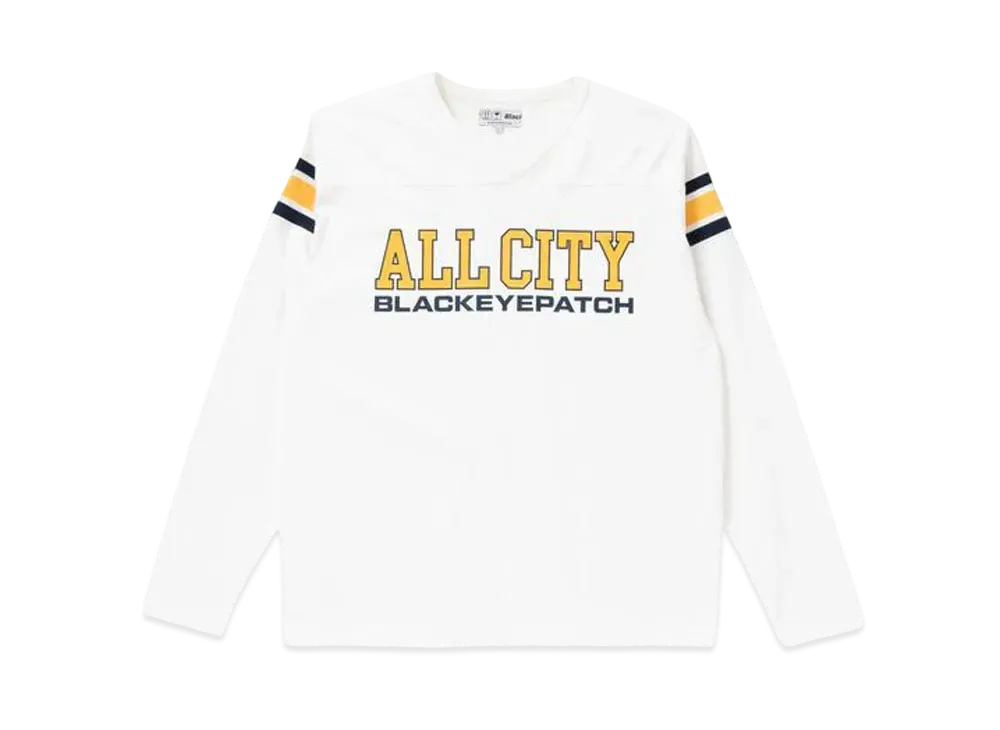 BlackEyePatch ALL CITY FOOTBALL HEAVY-WEIGHT TEE "White"