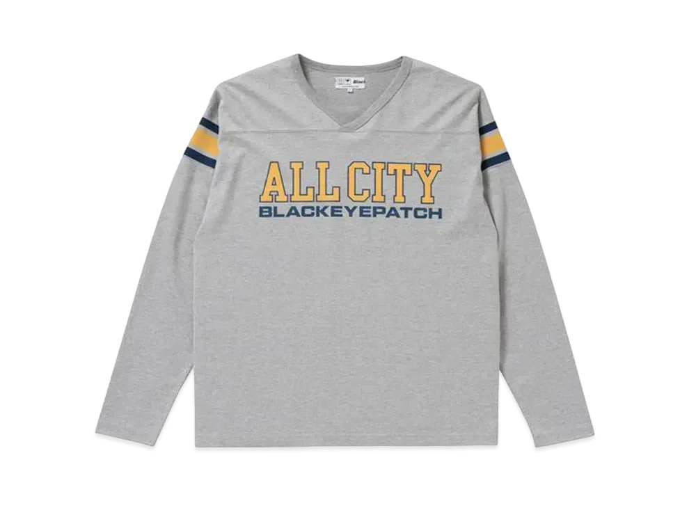 BlackEyePatch ALL CITY FOOTBALL HEAVY-WEIGHT TEE "H.Gray"