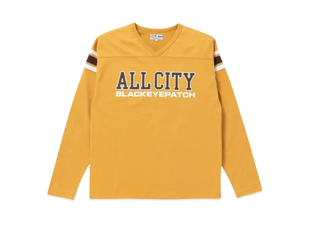 BlackEyePatch ALL CITY FOOTBALL HEAVY-WEIGHT TEE "Mustard"