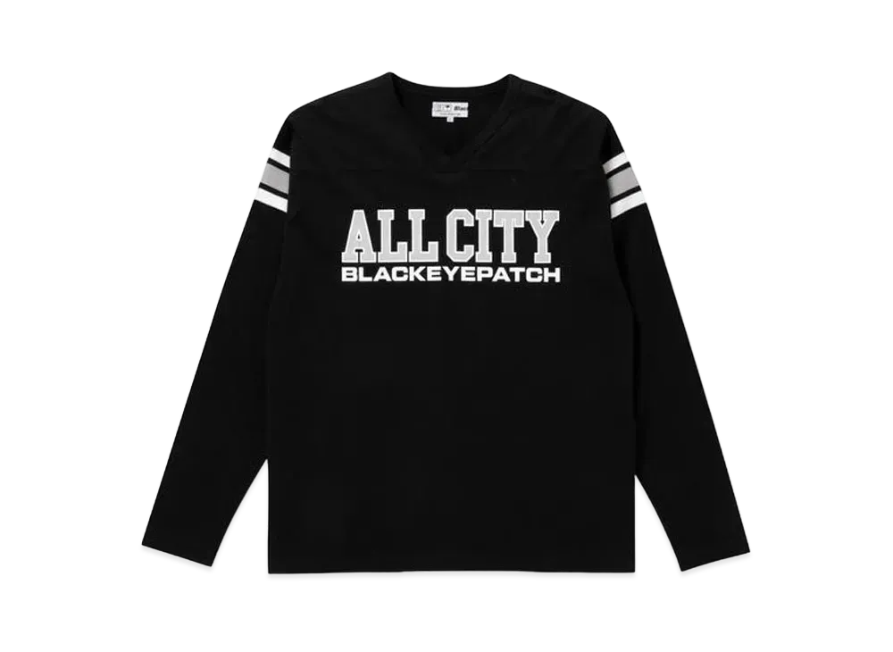 BlackEyePatch ALL CITY FOOTBALL HEAVY-WEIGHT TEE "Black"