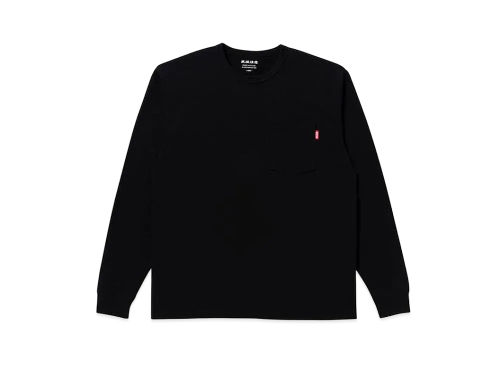 BlackEyePatch HANDLE WITH CARE POCKET L/S TEE "Black"