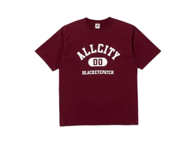 BlackEyePatch ALL CITY COLLEGE TEE "Burgundy"