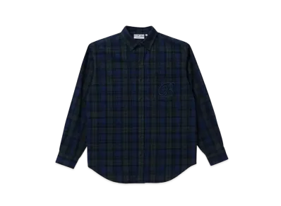 BlackEyePatch B EMBLEM FLANNEL SHIRT "Black Watch"
