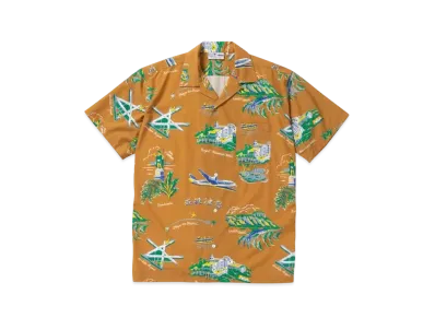 BlackEyePatch SOUVENIR ALOHA SHIRT "Khaki"