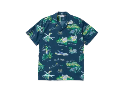 BlackEyePatch SOUVENIR ALOHA SHIRT "Navy"