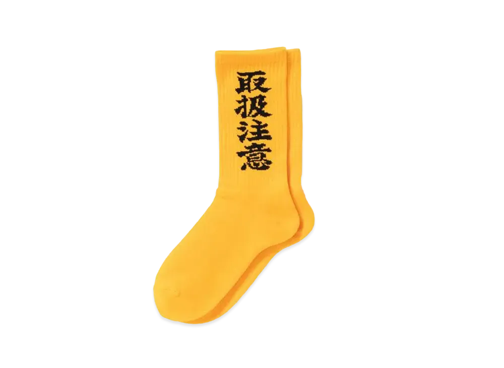 BlackEyePatch HANDLE WITH CARE SOCKS "Yellow"