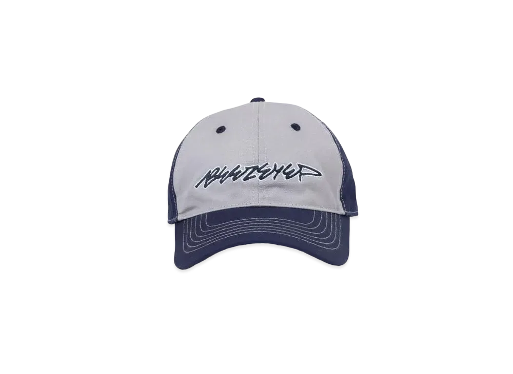 BlackEyePatch BEEZ-EYE-P SCRIPT LOGO 6 PANEL CAP "Gray/Navy"