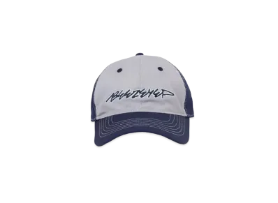BlackEyePatch BEEZ-EYE-P SCRIPT LOGO 6 PANEL CAP "Gray/Navy"