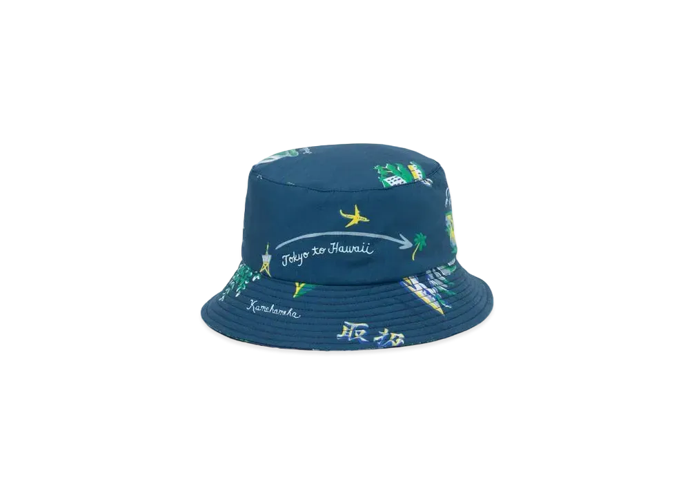 BlackEyePatch SOUVENIR ALOHA BUCKET HAT "Navy"
