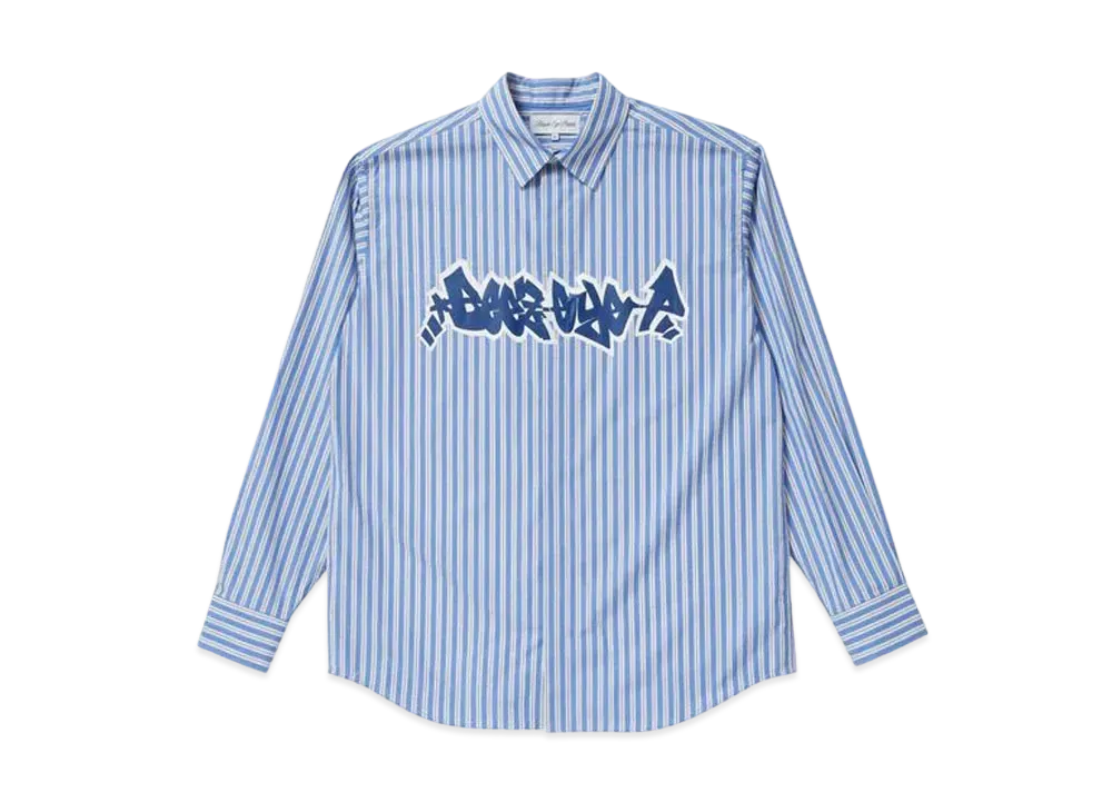 BlackEyePatch BEEZ-EYE-P STRIPE SHIRT "Blue"
