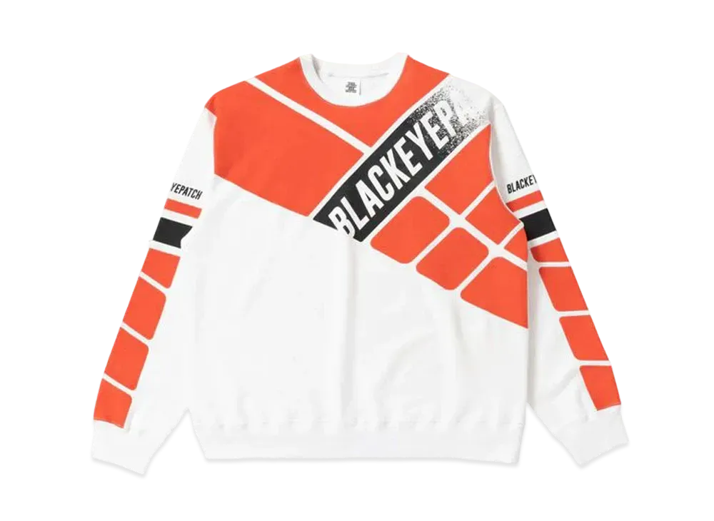 BlackEyePatch RACING CREW SWEAT "White"